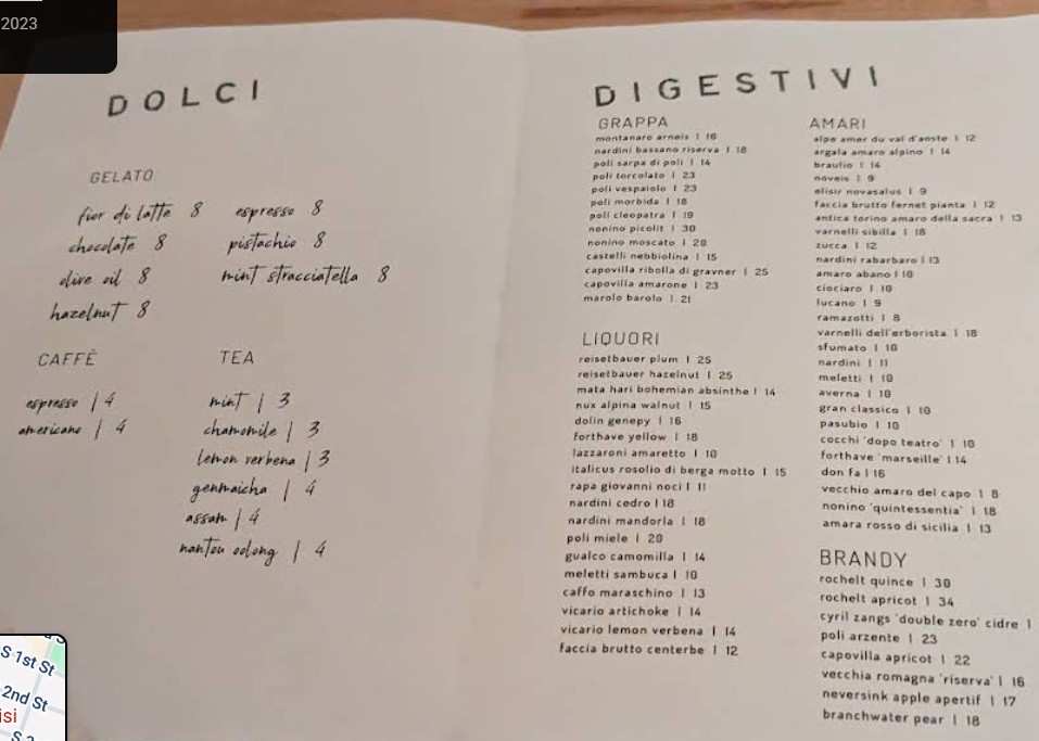 Misi Menu | Enjoy Authentic Italian Pasta & Antipasti in Williamsburg ...